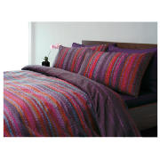 Tesco Celio Print Duvet Set King, Plum
