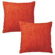 tesco Chenille Cushion, Terracotta, Twinpack