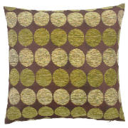 Chenille Spot Cushion, Green