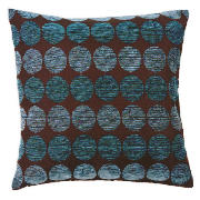 Chenille Spot Cushion, Teal