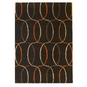 tesco Circles Geometric Rug, Cinnamon 120x170cm