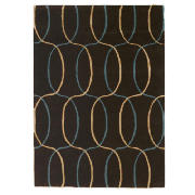 Tesco Circles Geometric Rug, Teal 120x170cm