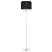 Cotton Shade Floor Lamp, Black