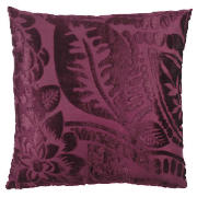 Devore Floral Cushion, Plum 40X40cm