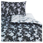 tesco Dotty Print Duvet Set Single, Black