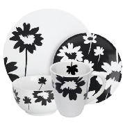 Tesco Ebony Dinner Set 16pce