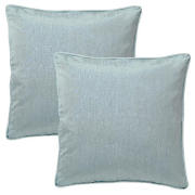 tesco Faux Silk Cushion, Duck Egg, Twinpack