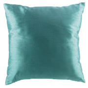 Tesco Faux Silk Cushion, Teal