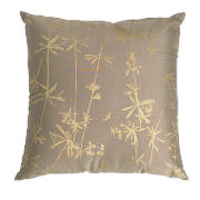 Tesco Faux Silk Foil Print Cushion