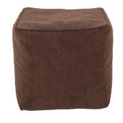 tesco Faux Suede Bean Cube, Chocolate