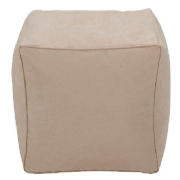 Faux Suede Bean Cube, Stone