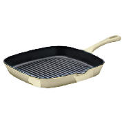 Tesco Finest Cast Iron Griddle Pan Cream