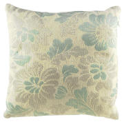 tesco Finest Floral Jacquard Cushion Duck Egg