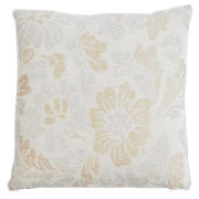 Tesco Finest Floral Jacquard Cushion Natural