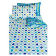 Tesco Funky Spot Double Duvet Set, Aqua