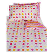 tesco Funky Spot Double Duvet Set, Pink