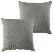 Tesco Geometric Felt Cushion Grey, Jasper,