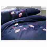 Tesco Ginka Embroidered Kingsize Duvet Set, Petrol