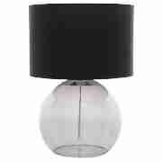 Tesco glass bobble table lamp black