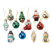 Tesco Glass Figurine Decorations 12Pk