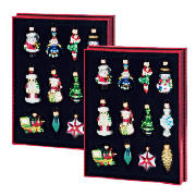 tesco Glass Figurine Decorations 2x12 piece