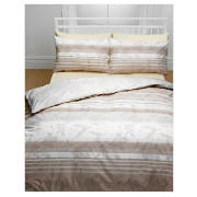 Tesco Grace Print Duvet Set Double, Natural