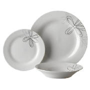 Graphic Flower Dinner set 12pce