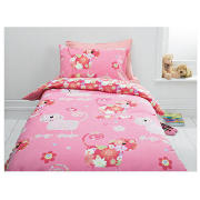 Tesco Kids Hippy Cat Single Duvet