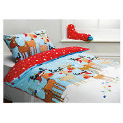 Tesco Kids Santas Reindeers Duvet with free