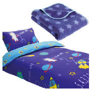 Kids Spaceman Duvet set & Blue stars