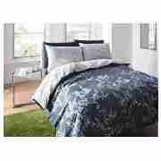 Laila Print Double Duvet Set, Charcoal