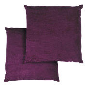 tesco Large Chenille Cushion , Plum