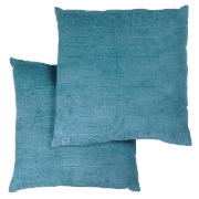 tesco Large Chenille Cushion , Teal