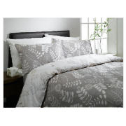 Tesco Leaf Print King Duvet Set, Natural