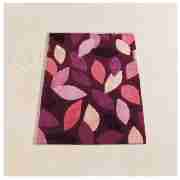 leaves rug 120x170cm plum