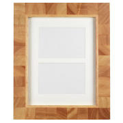 Light Wood Block 2 Aperture Frame