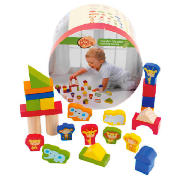 Little Steps Wooden 100pc Building Blocks