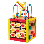 tesco Little Steps Wooden Activity Cube