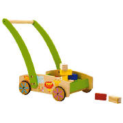 Little Steps Wooden Walker With Blocks