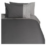 Tesco Loft Double Duvet Set, Neutral/Graphite