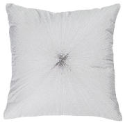 Tesco Lurex Silver Cushion, Cream, Star