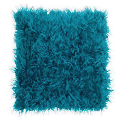 Tesco Mongolian Faux Fur 43x43 Teal