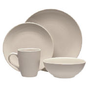 Mono Dinnerware Set 16 piece, Stone