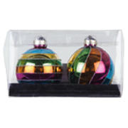 Multi Glass Baubles 2pk