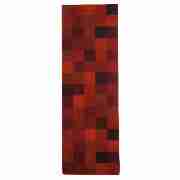 multi squares runner red