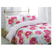 tesco Painterly Rose Print Duvet Set Double, Rose