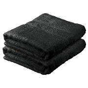 tesco Pair Of Bath Sheets Black