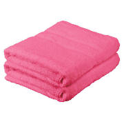 tesco Pair Of Bath Sheets, Raspberry