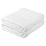 tesco Pair Of Bath Sheets White