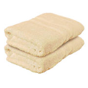 tesco Pair of Bath Towels, Golden yellow